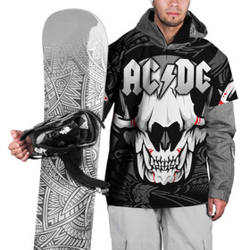 Накидка на куртку 3D с принтом AC/DC  в Курске, 100% полиэстер |  | ac dc | acdc | back in black | columbia | epic | force | guitar | pop | rock | vevo | ангус | блюз | рок | хард | янг