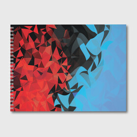 Альбом для рисования с принтом Fire and water в Курске, 100% бумага
 | матовая бумага, плотность 200 мг. | абстракция | вода | краски | линии | огонь | пламя | синий | текстура | узор | цвета | яркий