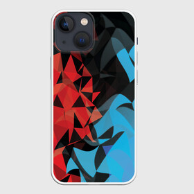 Чехол для iPhone 13 mini с принтом Fire and water в Курске,  |  | абстракция | вода | краски | линии | огонь | пламя | синий | текстура | узор | цвета | яркий