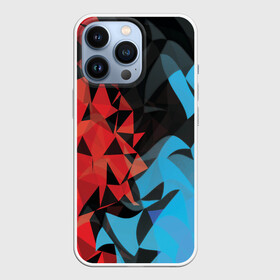 Чехол для iPhone 13 Pro с принтом Fire and water в Курске,  |  | абстракция | вода | краски | линии | огонь | пламя | синий | текстура | узор | цвета | яркий