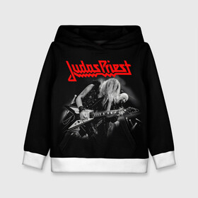 Детская толстовка 3D с принтом JUDAS PRIEST. в Курске, 100% полиэстер | двухслойный капюшон со шнурком для регулировки, мягкие манжеты на рукавах и по низу толстовки, спереди карман-кенгуру с мягким внутренним слоем | firepower | judas priest | бог металла | джудас прист | иуда прист | музыка | роб хэлфорд | рок | рок н ролл | хэви метал