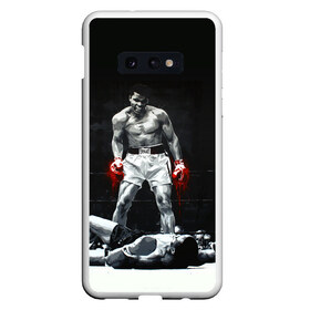 Чехол для Samsung S10E с принтом Muhammad Ali в Курске, Силикон | Область печати: задняя сторона чехла, без боковых панелей | ali | muhammad ali | the greatest | али | бокс | мухамед али | мухаммед али