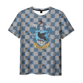 Мужская футболка 3D с принтом Coat of Ravenclaw в Курске, 100% полиэфир | прямой крой, круглый вырез горловины, длина до линии бедер | vdgerir | гарри поттер | гриффиндор | дамблдор | добби | слизерин | хогвартс
