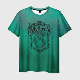 Мужская футболка 3D с принтом Coat of Slytherin в Курске, 100% полиэфир | прямой крой, круглый вырез горловины, длина до линии бедер | vdgerir | гарри поттер | гриффиндор | дамблдор | добби | слизерин | хогвартс