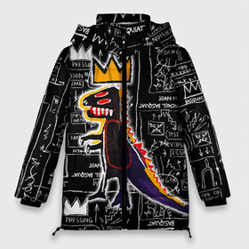 Женская зимняя куртка Oversize с принтом Basquiat Dinosaur в Курске, верх — 100% полиэстер; подкладка — 100% полиэстер; утеплитель — 100% полиэстер | длина ниже бедра, силуэт Оверсайз. Есть воротник-стойка, отстегивающийся капюшон и ветрозащитная планка. 

Боковые карманы с листочкой на кнопках и внутренний карман на молнии | art | louis vuitton | lv