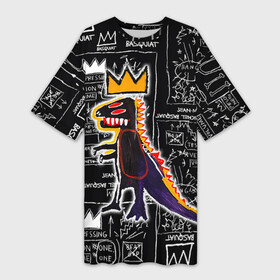Платье-футболка 3D с принтом Basquiat Dinosaur в Курске,  |  | art | louis vuitton | lv