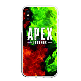 Чехол для iPhone XS Max матовый с принтом APEX LEGENDS в Курске, Силикон | Область печати: задняя сторона чехла, без боковых панелей | apex | apex legends | battle | battle royal | bloodhound | titanfall | wraith | апекс | апекс легендс | батл рояль | битва | война | каустик | королевская битва