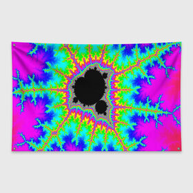 Флаг-баннер с принтом NEON PSY в Курске, 100% полиэстер | размер 67 х 109 см, плотность ткани — 95 г/м2; по краям флага есть четыре люверса для крепления | abstract | abstraction | texture | абстракция | геометрия | иллюзия | обман зрения | оптический узор | текстура