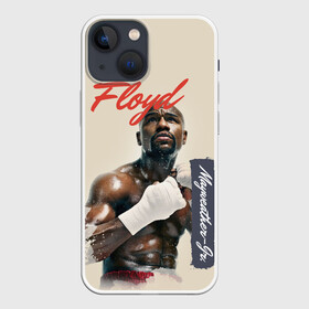 Чехол для iPhone 13 mini с принтом Floyd в Курске,  |  | Тематика изображения на принте: floyd | floyd mayweather jr. | ssru | бокс | майвайзер | майвейзер | мейвезер | флойд мейвезер