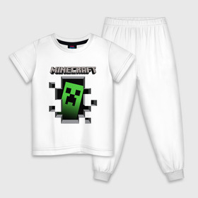 Детская пижама хлопок с принтом Minecraft в Курске, 100% хлопок |  брюки и футболка прямого кроя, без карманов, на брюках мягкая резинка на поясе и по низу штанин
 | Тематика изображения на принте: minecraft | roblox | выживание | игра | майн | майнкрафт | роблокс