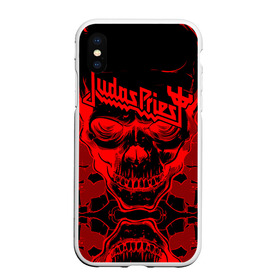 Чехол для iPhone XS Max матовый с принтом Judas Priest в Курске, Силикон | Область печати: задняя сторона чехла, без боковых панелей | Тематика изображения на принте: breaking the law | judas priest | live | painkiller | гленн типтон | грув | метал | роб хэлфорд | рок | тим оуэнс | хард | хеви