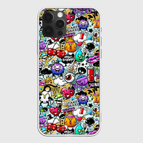 Чехол для iPhone 12 Pro Max с принтом Stickerboom в Курске, Силикон |  | art | bomb | graffiti | hearts | monsters | stars | stickerboom | stickers | texture | арт | бомба | вишня | граффити | звезды | монстры | мороженое | сердечки | стикербум | стикеры | текстура