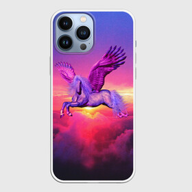 Чехол для iPhone 13 Pro Max с принтом Dusk Sky Horse в Курске,  |  | Тематика изображения на принте: высота | закат | конь | крылья | легенды | летать | летающий | лошадь | мистический | мифология | мифы | небесный | небо | облака | облач | пегас | плед | подушка | полет | пурпурный | сумерки | сумка