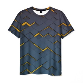Мужская футболка 3D с принтом Кубическая бессмыслица в Курске, 100% полиэфир | прямой крой, круглый вырез горловины, длина до линии бедер | абстракция | картинки | куб | кубическая бессмыслица | прикольные картинки | текстура
