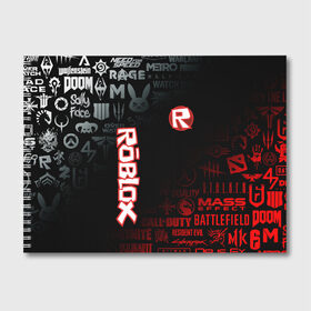 Альбом для рисования с принтом ROBLOX в Курске, 100% бумага
 | матовая бумага, плотность 200 мг. | Тематика изображения на принте: game | gamer | logo | minecraft | roblox | simulator | игра | конструктор | лого | майнкрафт | симулятор | строительство | фигура