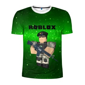 Мужская футболка 3D спортивная с принтом Roblox в Курске, 100% полиэстер с улучшенными характеристиками | приталенный силуэт, круглая горловина, широкие плечи, сужается к линии бедра | game | roblox | блок | игра | игрушка | лего | майнкрафт | персонажи | персонажи из кубиков | роблокс | робот