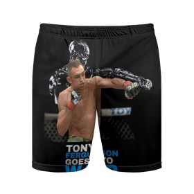 Мужские шорты спортивные с принтом Tony Ferguson в Курске,  |  | Тематика изображения на принте: ferguson | tony | американский | без | боец | правил | смешанного | стиля | тони | фергюсон