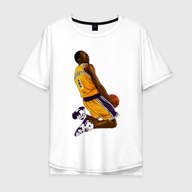 Мужская футболка хлопок Oversize с принтом Kobe Bryant в Курске, 100% хлопок | свободный крой, круглый ворот, “спинка” длиннее передней части | basketball | black | bryant | game | james | kobe | kobebryant | lakers | lebron | los angeles | mamba | nba | rip | slam dunk | баскетбол | баскетболист | брайант | браянт | джеймс | игрок | коби | леброн | лейкерс | лос анджеле