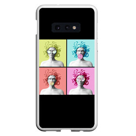 Чехол для Samsung S10E с принтом Медуза Горгона Pop Art в Курске, Силикон | Область печати: задняя сторона чехла, без боковых панелей | 8 марта | бизнес леди | в очках | девушка в очках | девушке | жвачка | жене | женский день | женский праздник | женское лицо | кружка | легенда | лицо | любимой | медуза | мифология | монстр | опасная