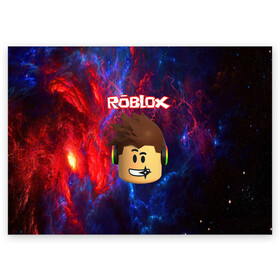Поздравительная открытка с принтом ROBLOX в Курске, 100% бумага | плотность бумаги 280 г/м2, матовая, на обратной стороне линовка и место для марки
 | game | gamer | logo | minecraft | roblox | simulator | игра | конструктор | лого | майнкрафт | симулятор | строительство | фигура