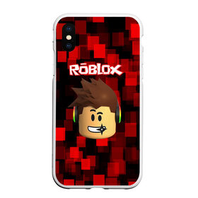 Чехол для iPhone XS Max матовый с принтом ROBLOX в Курске, Силикон | Область печати: задняя сторона чехла, без боковых панелей | game | gamer | logo | minecraft | roblox | simulator | игра | конструктор | лого | майнкрафт | симулятор | строительство | фигура