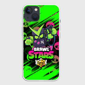 Чехол для iPhone 13 с принтом BRAWL STARS VIRUS 8 BIT в Курске,  |  | 8 bit | 8 бит | bibi | brawl stars | crow | el brown | leon | leon shark | max | mr.p | sally leon | shark | stars | virus | werewolf | акула | биби | вирус | ворон | леон | оборотень | пингвин