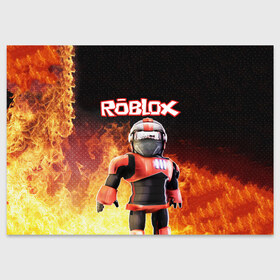 Поздравительная открытка с принтом ROBLOX в Курске, 100% бумага | плотность бумаги 280 г/м2, матовая, на обратной стороне линовка и место для марки
 | roblox | игра | компьютерная игра | логотип | онлайн | онлайн игра | роблакс | роблокс