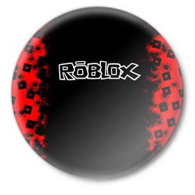 Значок с принтом Roblox. в Курске,  металл | круглая форма, металлическая застежка в виде булавки | game | roblox | блок | игра | игрушка | лего | майнкрафт | персонажи | персонажи из кубиков | роблокс | робот
