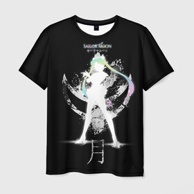 Мужская футболка 3D с принтом Princess в Курске, 100% полиэфир | прямой крой, круглый вырез горловины, длина до линии бедер | anime | manga | moon | rainbow | sailor moon | space | star | usagi tsukino | аниме | звезда | иероглифы | кандзи | космос | луна | манга | радуга | сейлор мун | усаги цукино