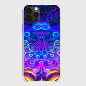 Чехол для iPhone 12 Pro с принтом FRACTAL ILLUSION в Курске, силикон | область печати: задняя сторона чехла, без боковых панелей | Тематика изображения на принте: abstract | abstraction | color | fractal | geometry | paitnt | polygon | polygonal | psy | абстракция | геометрия | краски | неоновые | полигоны | психоделика | фрактал