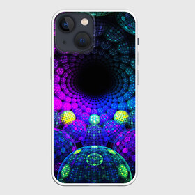 Чехол для iPhone 13 mini с принтом PSY NEON в Курске,  |  | abstract | abstraction | color | fractal | geometry | paitnt | polygon | polygonal | psy | абстракция | геометрия | краски | неоновые | полигоны | психоделика | фрактал