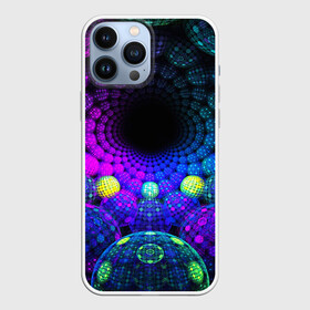 Чехол для iPhone 13 Pro Max с принтом PSY NEON в Курске,  |  | Тематика изображения на принте: abstract | abstraction | color | fractal | geometry | paitnt | polygon | polygonal | psy | абстракция | геометрия | краски | неоновые | полигоны | психоделика | фрактал