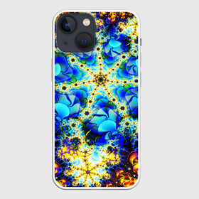 Чехол для iPhone 13 mini с принтом ИЛЛЮЗИЯ ФРАКТАЛОВ в Курске,  |  | abstract | abstraction | color | fractal | geometry | paitnt | polygon | polygonal | psy | абстракция | геометрия | краски | неоновые | полигоны | психоделика | фрактал