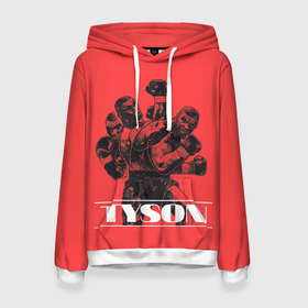 Женская толстовка 3D с принтом Tyson в Курске, 100% полиэстер  | двухслойный капюшон со шнурком для регулировки, мягкие манжеты на рукавах и по низу толстовки, спереди карман-кенгуру с мягким внутренним слоем. | iron mike | iron mike tyson | mike tyson | бокс | железный майк | майк тайсон | таисон | тайсон