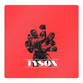Магнитный плакат 3Х3 с принтом Tyson в Курске, Полимерный материал с магнитным слоем | 9 деталей размером 9*9 см | iron mike | iron mike tyson | mike tyson | бокс | железный майк | майк тайсон | таисон | тайсон