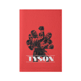 Обложка для паспорта матовая кожа с принтом Tyson в Курске, натуральная матовая кожа | размер 19,3 х 13,7 см; прозрачные пластиковые крепления | Тематика изображения на принте: iron mike | iron mike tyson | mike tyson | бокс | железный майк | майк тайсон | таисон | тайсон