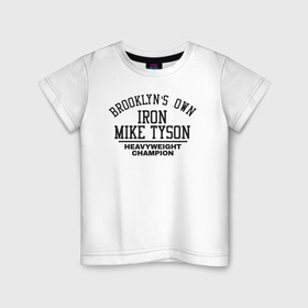 Детская футболка хлопок с принтом Iron Mike Tyson в Курске, 100% хлопок | круглый вырез горловины, полуприлегающий силуэт, длина до линии бедер | iron mike | iron mike tyson | mike tyson | бокс | железный майк | майк тайсон | таисон | тайсон