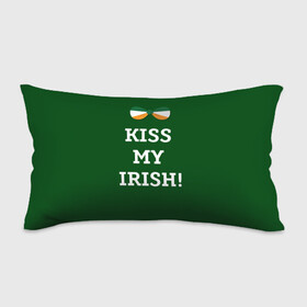 Подушка 3D антистресс с принтом Kiss my Irish в Курске, наволочка — 100% полиэстер, наполнитель — вспененный полистирол | состоит из подушки и наволочки на молнии | британия | день святого патрика | золото | ирландия