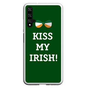 Чехол для Honor 20 с принтом Kiss my Irish в Курске, Силикон | Область печати: задняя сторона чехла, без боковых панелей | Тематика изображения на принте: британия | день святого патрика | золото | ирландия