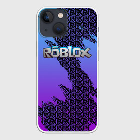 Чехол для iPhone 13 mini с принтом Roblox в Курске,  |  | Тематика изображения на принте: game | game roblox | logo roblox | online game | r | roblox | игра | игра роблокс | лого | лого роблокс | логотип | надпись | онлайн игра | онлайн игра роблокс | роблокс