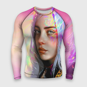 Мужской рашгард 3D с принтом Billie Pinky Wave в Курске,  |  | bad | bad guy | billi | billie | billie eilish | eilish | good girl | music | swag | айлиш | беляш | били | били айлиш | билли | билли айлиш | билли эйлиш | биляш | музка | певица | эйлиш