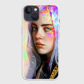 Чехол для iPhone 13 с принтом Billie Pinky Wave в Курске,  |  | bad | bad guy | billi | billie | billie eilish | eilish | good girl | music | swag | айлиш | беляш | били | били айлиш | билли | билли айлиш | билли эйлиш | биляш | музка | певица | эйлиш