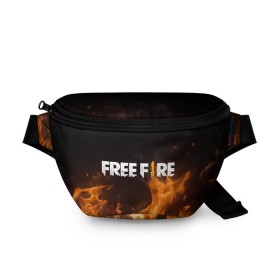 Поясная сумка 3D с принтом FREE FIRE в Курске, 100% полиэстер | плотная ткань, ремень с регулируемой длиной, внутри несколько карманов для мелочей, основное отделение и карман с обратной стороны сумки застегиваются на молнию | free fire | freefire | игра free fire | игра фрифаер | фри файр | фрифаер