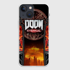 Чехол для iPhone 13 mini с принтом DOOM ETERNAL в Курске,  |  | bethesda | deathmatch | doom 2019 | doom 3 | doom 4 | doom 5 | doom eternal | doom eternal 2019 | doom slayer | eternal doom | game | id techшутер | lan | дум | дум 3 | дум 4 | дум 5 | дум слеер | дум этернал