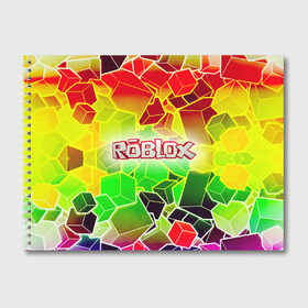 Альбом для рисования с принтом Роблокс в Курске, 100% бумага
 | матовая бумага, плотность 200 мг. | roblox | бро | геометрия | игры | квадраты | кубизм | кубы | линии | нуб | про | радуга | роблокс | человечки