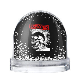 Снежный шар с принтом The Exploited в Курске, Пластик | Изображение внутри шара печатается на глянцевой фотобумаге с двух сторон | punks | punks not dead | the exploited | панк не сдох | панки | уоти | череп | эксплоитед