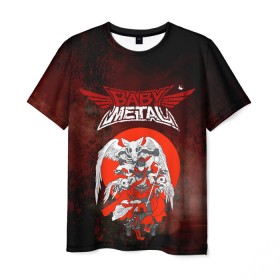 Мужская футболка 3D с принтом Babymetal в Курске, 100% полиэфир | прямой крой, круглый вырез горловины, длина до линии бедер | babymetal | бэбимэтал | каваии метал | музыка | рок | япония