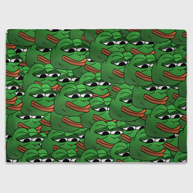 Плед 3D с принтом Pepe The Frog в Курске, 100% полиэстер | закругленные углы, все края обработаны. Ткань не мнется и не растягивается | frog | meme | memes | pepe | pepe the frog | грустная жабка | лягушка | лягушонок пепе | мем | мемы