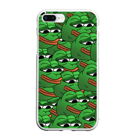 Чехол для iPhone 7Plus/8 Plus матовый с принтом Pepe The Frog в Курске, Силикон | Область печати: задняя сторона чехла, без боковых панелей | frog | meme | memes | pepe | pepe the frog | грустная жабка | лягушка | лягушонок пепе | мем | мемы