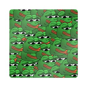 Магнит виниловый Квадрат с принтом Pepe The Frog в Курске, полимерный материал с магнитным слоем | размер 9*9 см, закругленные углы | Тематика изображения на принте: frog | meme | memes | pepe | pepe the frog | грустная жабка | лягушка | лягушонок пепе | мем | мемы